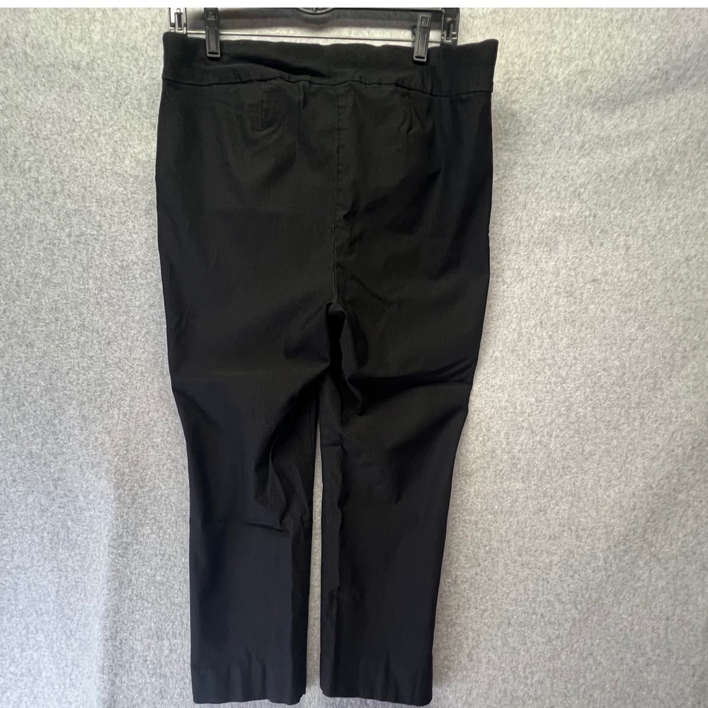 Chicos Black Straight Leg Pull On Pants Size 2.5 Women L 14 Comfort Stretch - Picture 10 of 11